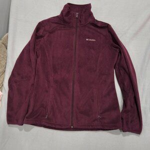 Columbia Sportswear Dark Burgundy Fleece Jacket Women’s L